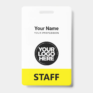 Tarjeta De Identificación Etiqueta de personal con logotipo de empleado en l