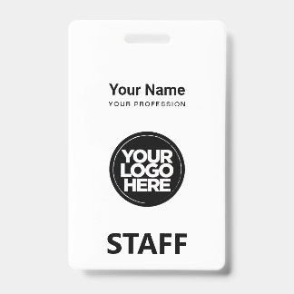 Tarjeta De Identificación Etiqueta de personal con logotipo empresarial del