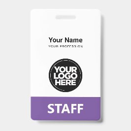 Tarjeta De Identificación Etiqueta de personal con nombre de empleado de col