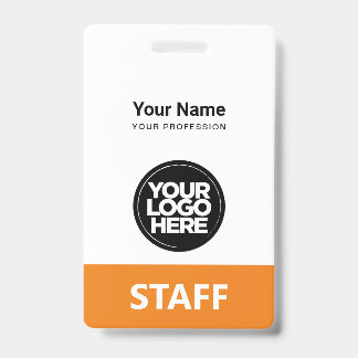 Tarjeta De Identificación Etiqueta de personal del logotipo comercial del no