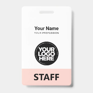 Tarjeta De Identificación Etiqueta de Personal Logotipo Empresarial Nombre d