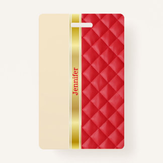 Tarjeta De Identificación Etiqueta de portaequipajes de cinta dorada / disti