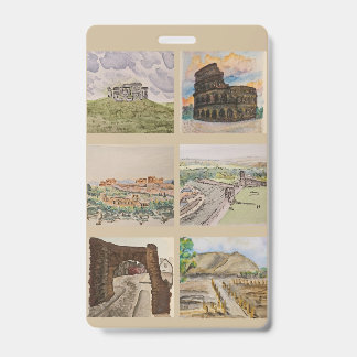 Tarjeta De Identificación Etiqueta de viaje de arqueología alrededor del mun