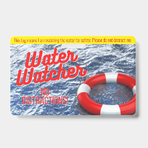 Tarjeta De Identificación Etiqueta de Vigilante de Agua para Piscinas/Playa/