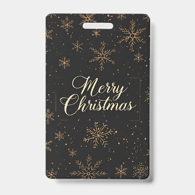 Tarjeta De Identificación Etiqueta-Feliz Navidad (Parte frontal)