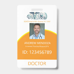 Tarjeta De Identificación Etiquetas con nombre de doctor Fotos de identifica