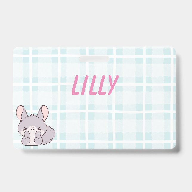 Tarjeta De Identificación Etiquetas de nombre para niños (Parte frontal)