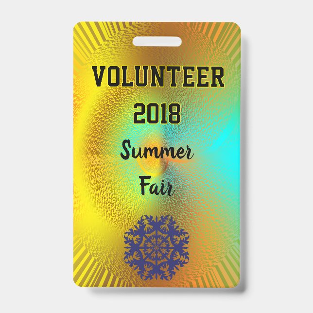 Tarjeta De Identificación Event Entry ID Badge (Parte frontal)