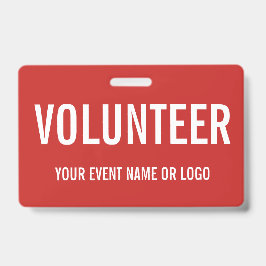 Tarjeta De Identificación Evento con el logotipo corporativo de Red White