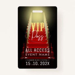 Tarjeta De Identificación Evento de acceso VIP exclusivo
