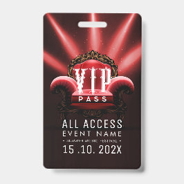 Tarjeta De Identificación Evento de acceso VIP exclusivo