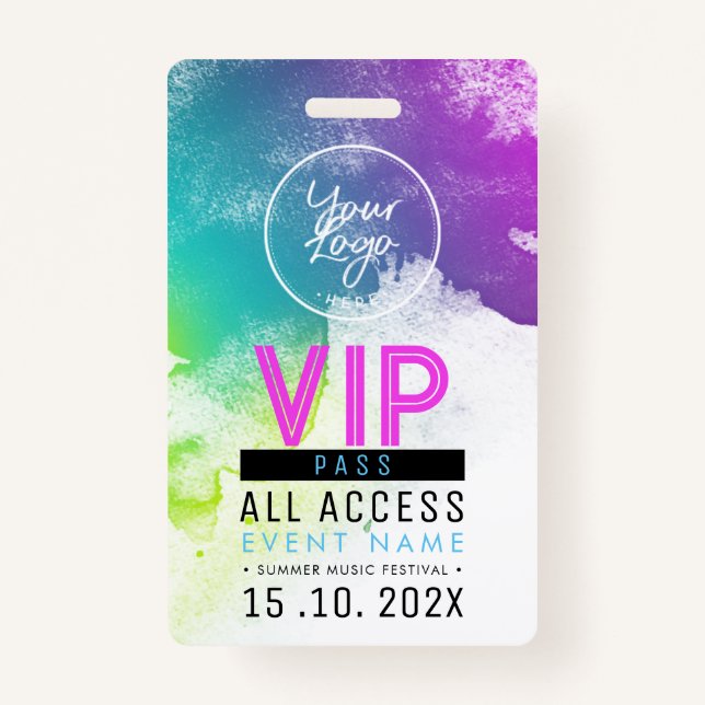 Tarjeta De Identificación Evento de acceso VIP exclusivo (Anverso)
