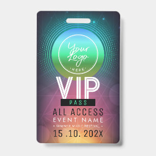 Tarjeta De Identificación Evento de Acceso VIP Exclusivo
