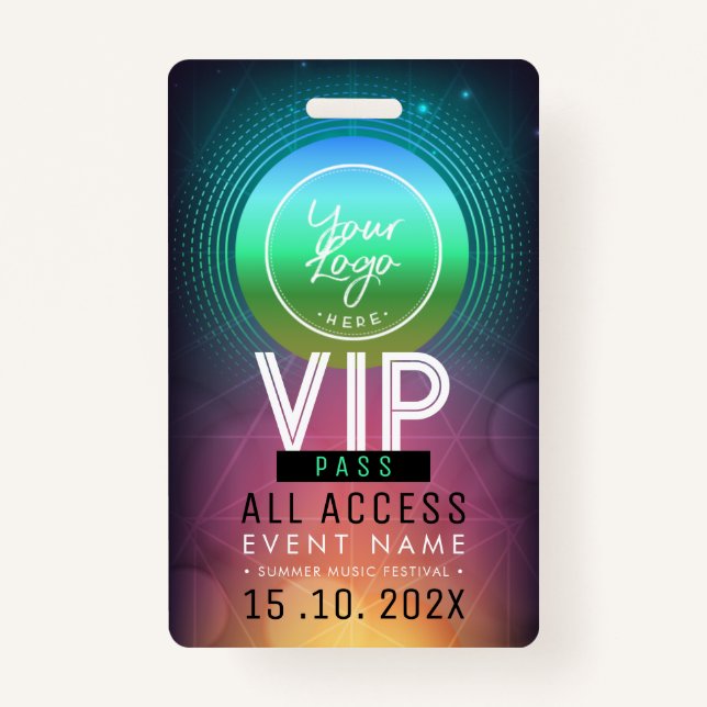 Tarjeta De Identificación Evento de acceso VIP exclusivo (Anverso)