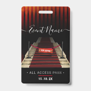 Tarjeta De Identificación Evento de Acceso VIP Exclusivo