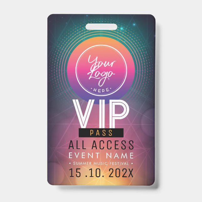 Tarjeta De Identificación Evento de Acceso VIP Exclusivo (Parte frontal)