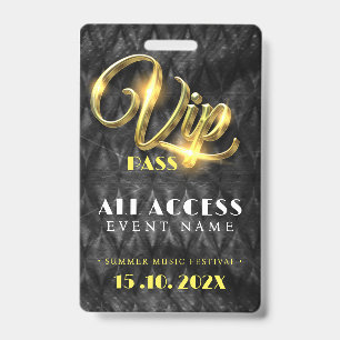 Tarjeta De Identificación Evento de acceso VIP exclusivo