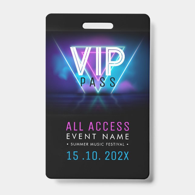 Tarjeta De Identificación Evento de acceso VIP exclusivo (Anverso)