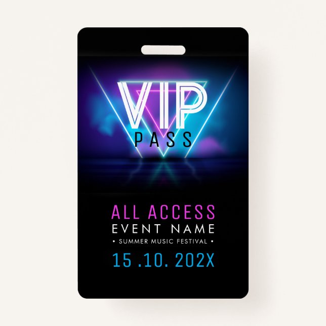 Tarjeta De Identificación Evento de acceso VIP exclusivo (Anverso)