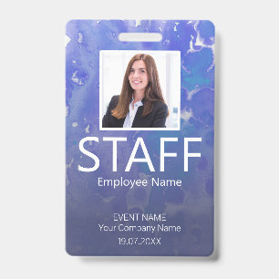 Tarjeta De Identificación Evento de código QR de personalización Badge Viole