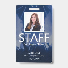 Tarjeta De Identificación Evento de código QR del personal personalizado Bad