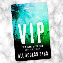 Tarjeta De Identificación Evento de Festival de Verano VIP