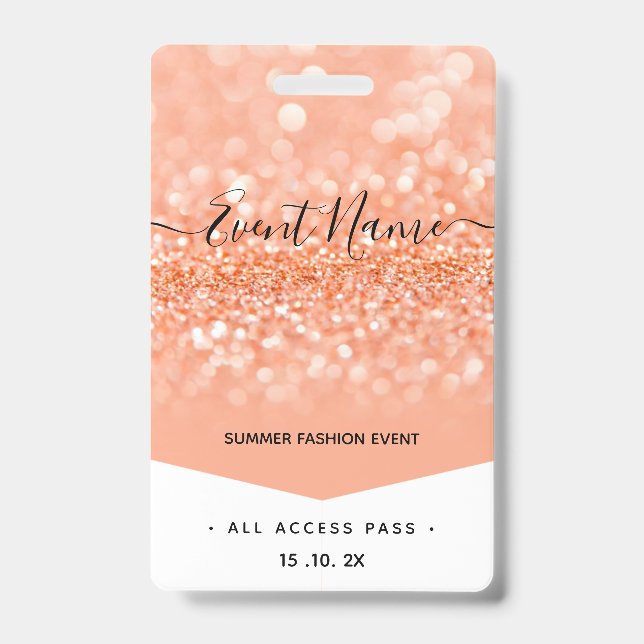 Tarjeta De Identificación Evento de Moda VIP All Access Pass (Anverso)