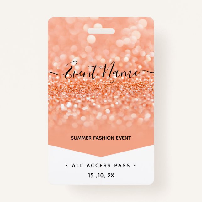 Tarjeta De Identificación Evento de Moda VIP All Access Pass (Anverso)