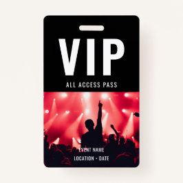 Tarjeta De Identificación Evento de Personalizado VIP o nombre de concierto 