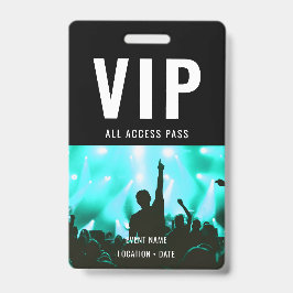 Tarjeta De Identificación Evento de Personalizado VIP o nombre de concierto 