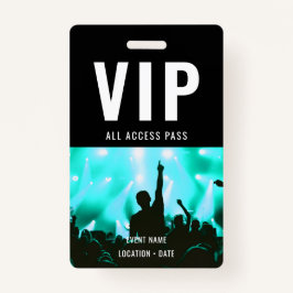 Tarjeta De Identificación Evento de Personalizado VIP o nombre de concierto 