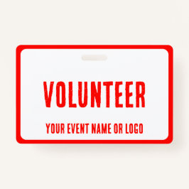 Tarjeta De Identificación evento de voluntariado simple y simple