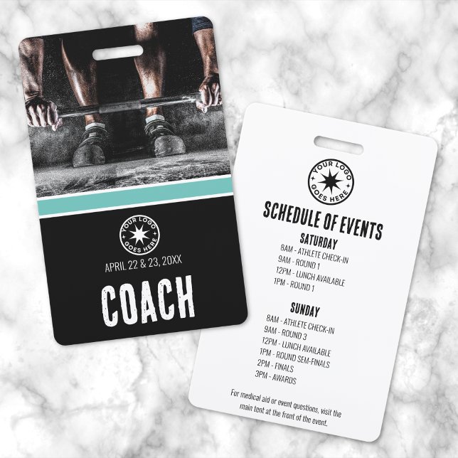 Tarjeta De Identificación Evento deportivo Coach (Coach Sports Event Badge )