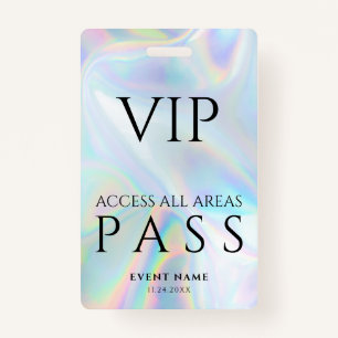 Tarjeta De Identificación Evento Holographic All Access VIP Pass Concert