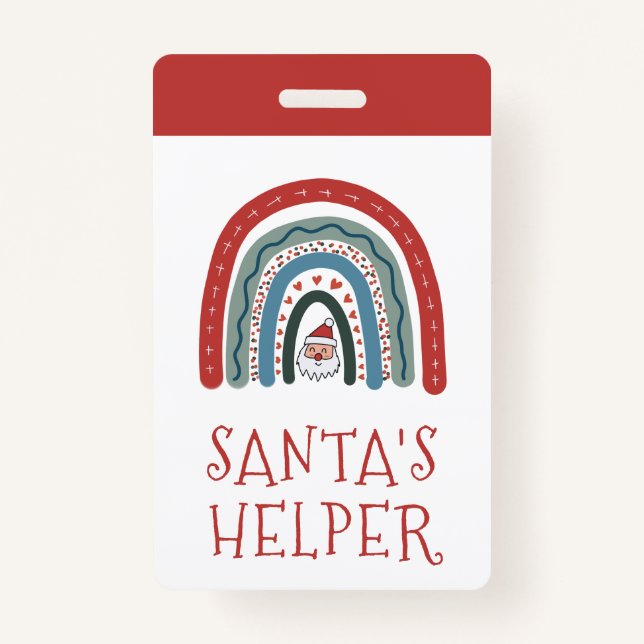 Tarjeta De Identificación Evento navideño de Santa Elena (Reverso)