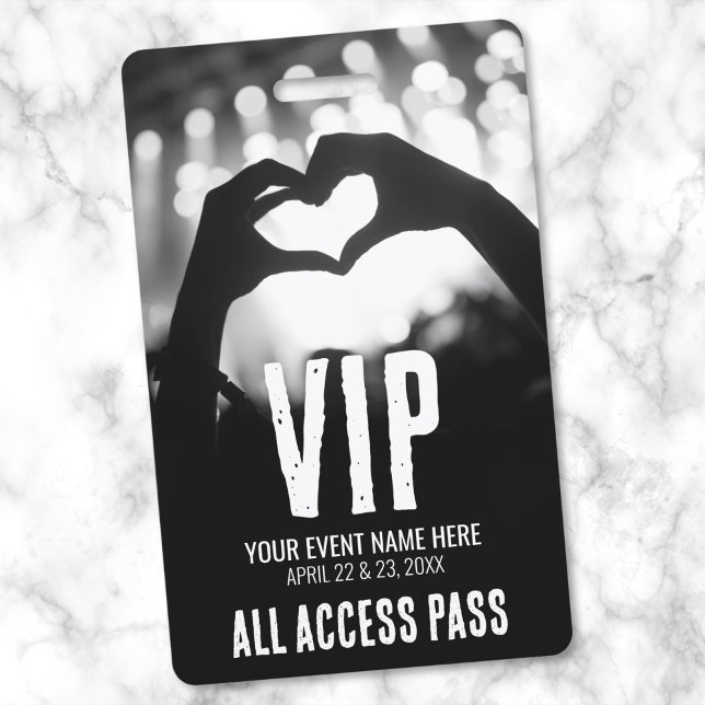 Tarjeta De Identificación Evento Todos los accesos: VIP (Event All Access Pass VIP Badge)