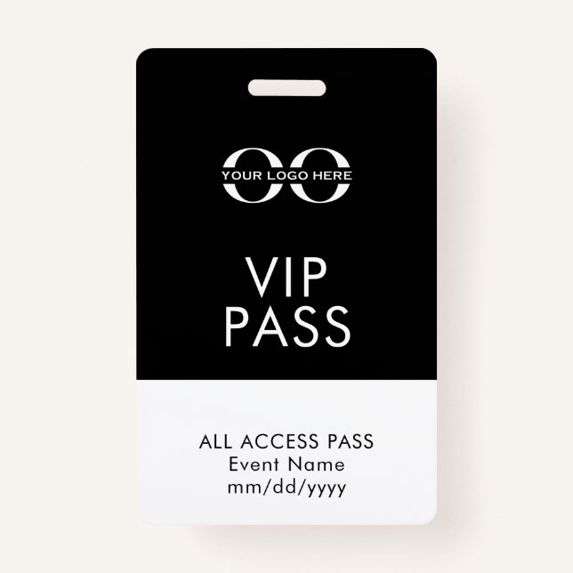 Tarjeta De Identificación Evento VIP All Access (Anverso)