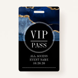 Tarjeta De Identificación Evento VIP All Access Agate de oro de la marina me