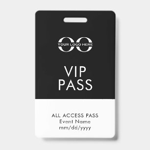 Tarjeta De Identificación Evento VIP de Acceso Total