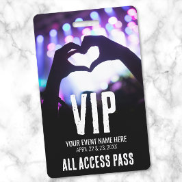 Tarjeta De Identificación Evento VIP de Acceso Total