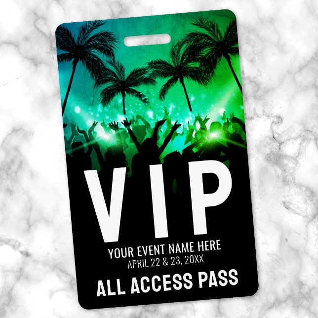 Tarjeta De Identificación Evento VIP de Acceso Total (All Access Event VIP Badge)