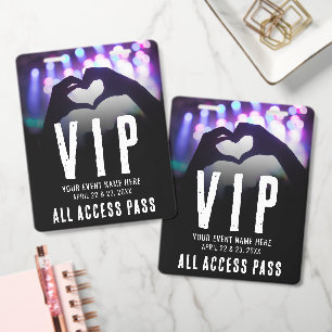 Tarjeta De Identificación Evento VIP de Acceso Total