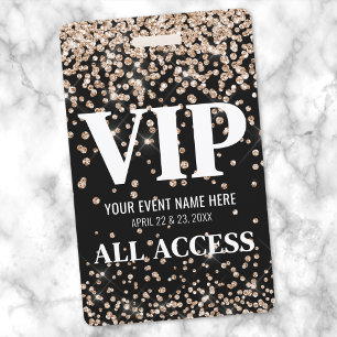 Tarjeta De Identificación Evento VIP de Oro