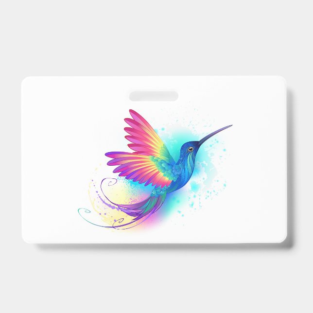 Tarjeta De Identificación Exotic Rainbow Hummingbird (Parte frontal)