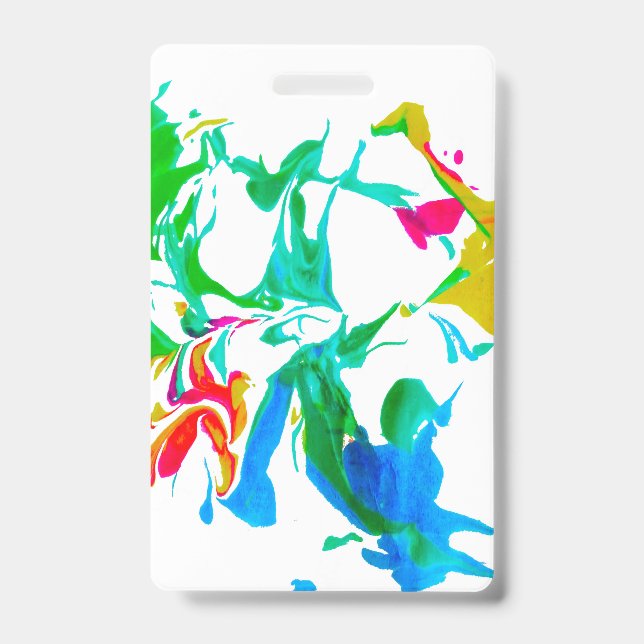 Tarjeta De Identificación Explosión de colores (Parte frontal)