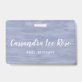 Tarjeta De Identificación Faded Blue Business Badge