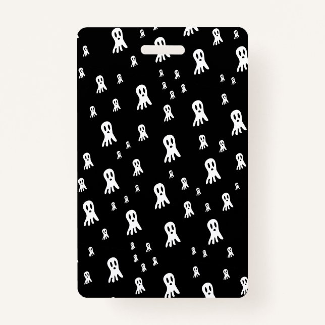 Tarjeta De Identificación Fantasmas oscuros de Halloween (Anverso)