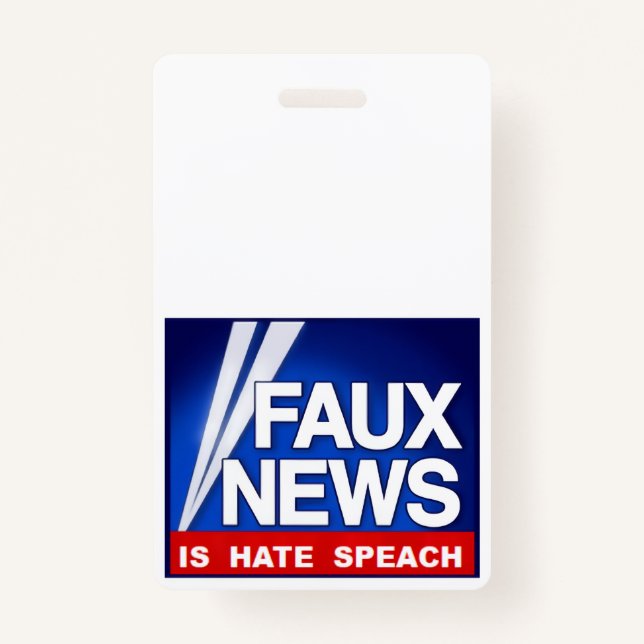 Tarjeta De Identificación Faux News (Anverso)