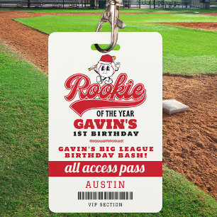 Tarjeta De Identificación Favor Del Día De Nacimiento Del Rookie Del Año En