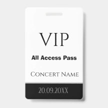 Fecha de nombre personalizado VIP Todos los Access